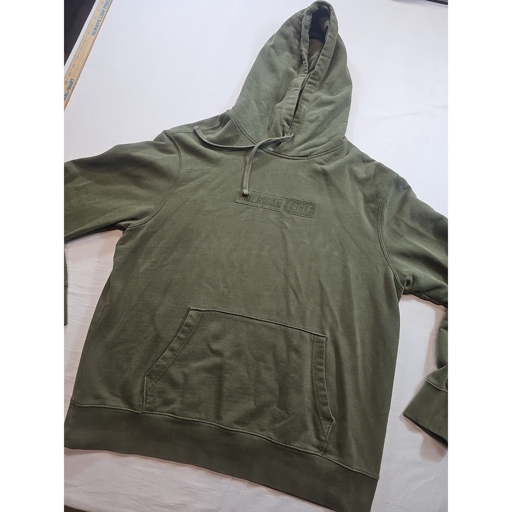 American Eagle Mens Green Hoodie Sweatshirt "Size Large"